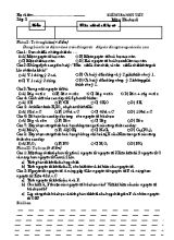 Kiểm tra một tiết môn Hóa học 8